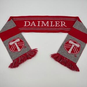 Daimler Portland Timbers Knit Scarf Red Gray Logo Acrylic Made in Turkey